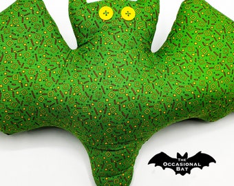 Green Bat Pillow with Celebration Confetti *SALE*