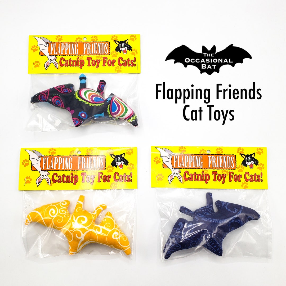 Flapping Friends Bat Catnip Cat Toys 3 Pack Etsy