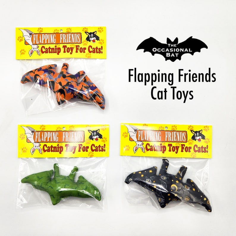 Flapping Friends Batty about Bats Bat Catnip Cat Toys 3 pack Bild 1