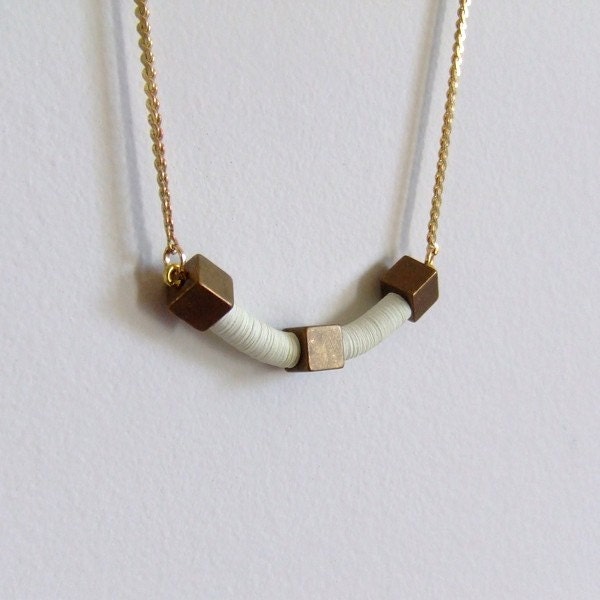 no. 371 - brass and vintage sequins necklace
