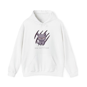 Sudadera con capucha Bad Cattitude, divertida, regalo para amantes de los gatos, sudadera con capucha unisex Heavy Blend™