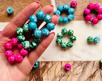 Marble Bead Fidget Loop: Sensory ASMR Ring (3cm)