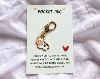 Cow Pocket Hug (White)  - Pocket Pet