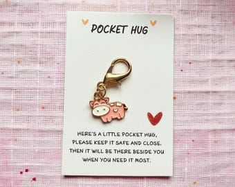 Cow Pocket Hug (Pink)  - Pocket Pet