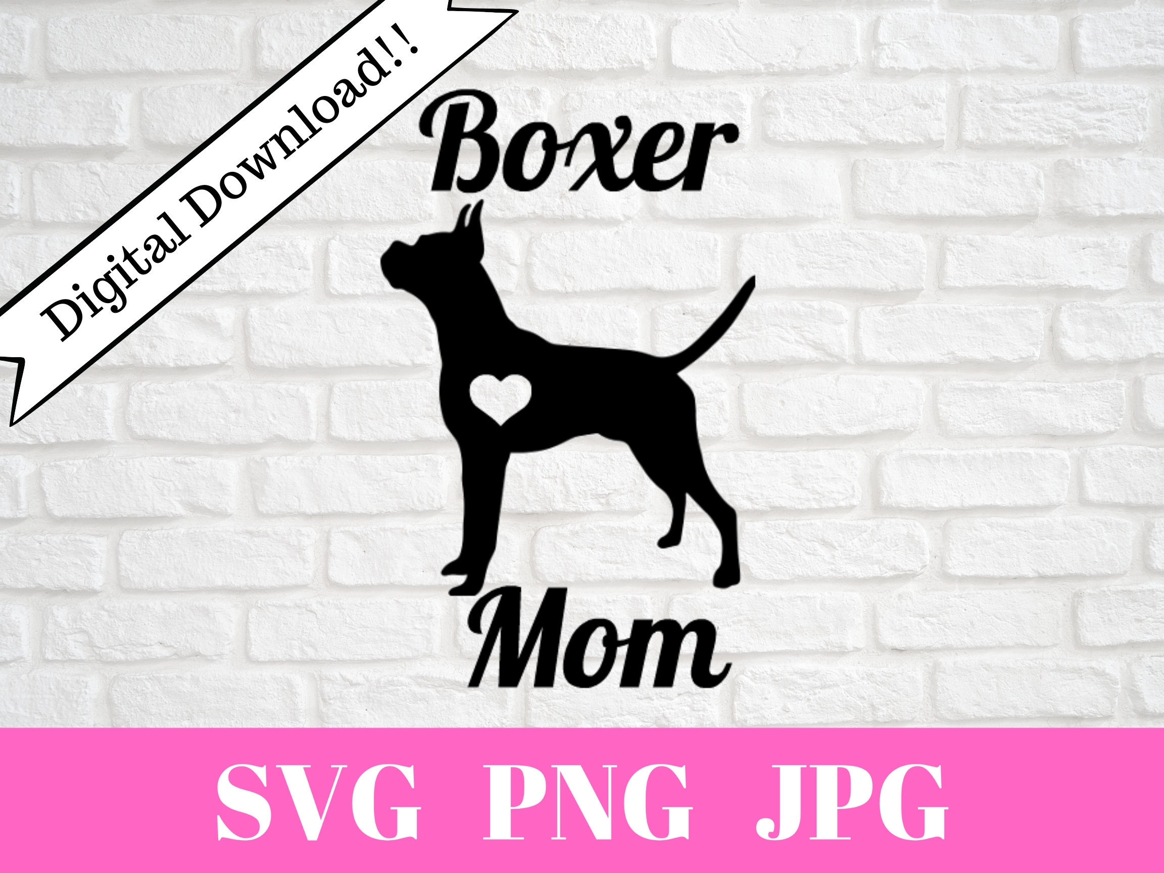 Boxer Mom SVG PNG JPG for Cricut/silhouette Digital Download - Etsy
