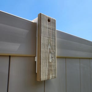 Universal fence mount for bird feeders, weather stations, cameras, security lights, hanging plants | Damage-Free