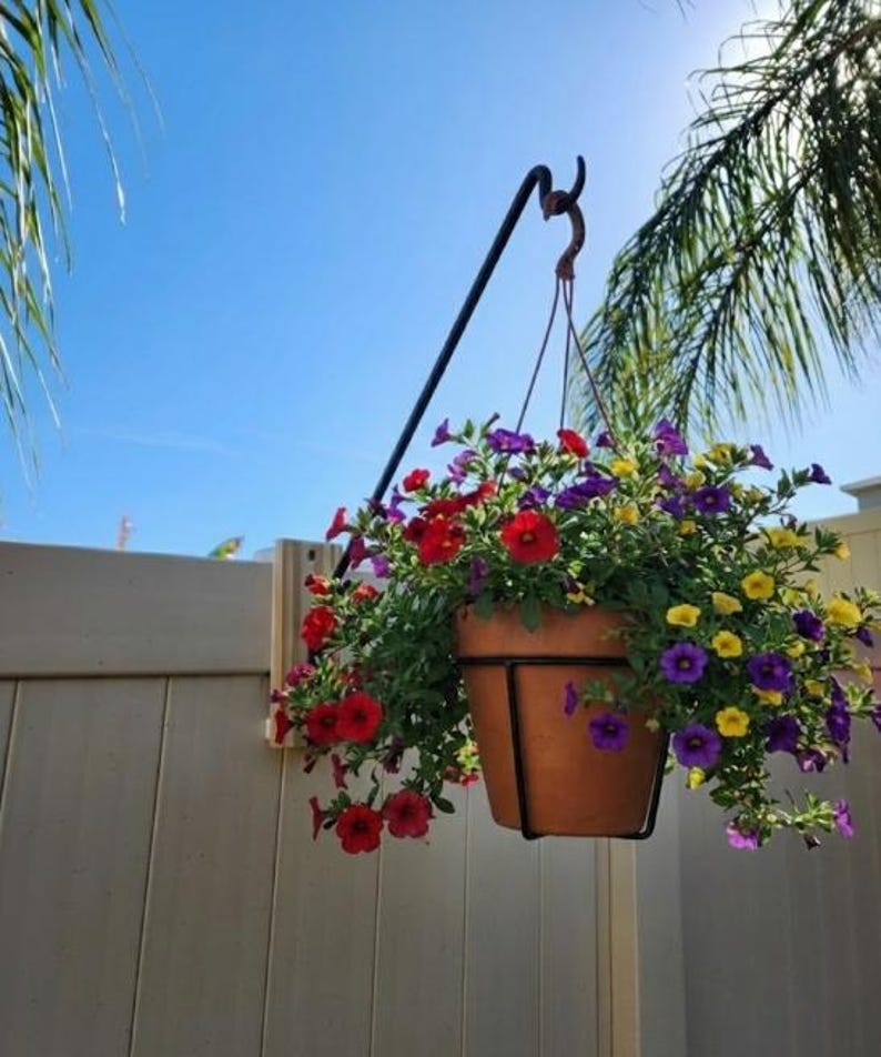 Universal fence mount for bird feeders, weather stations, cameras, security lights, hanging plants | Damage-Free image 5