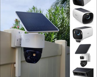 Eufy Camera Fence Mount: Fits SoloCam, eufyCam, WallCam. Damage-Free, Adjustable, No Drill