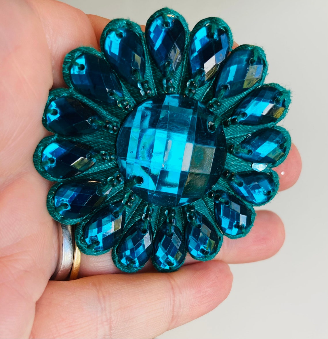 Emerald green hair clip emerald gem hair clip vintage Etsy