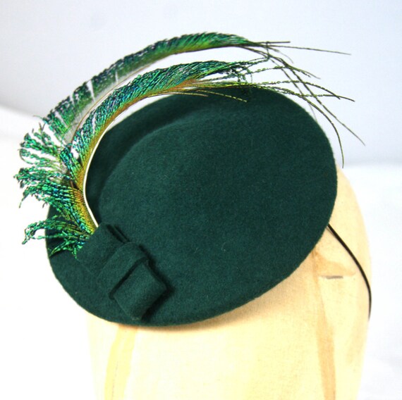 Felt Saucer Hat Vintage Inspired 
