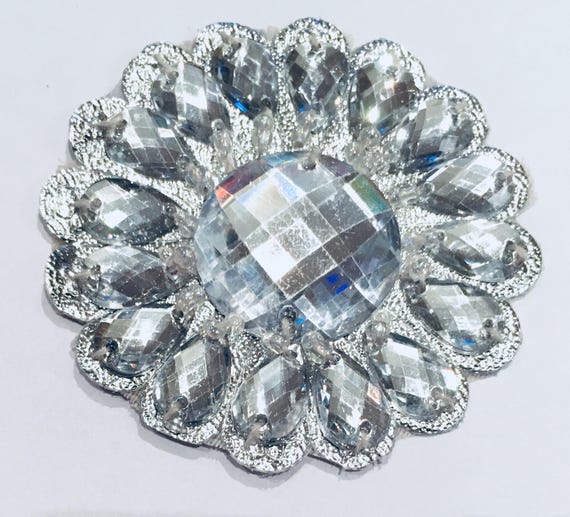 Bright Silver Vintage Inspired Hair Clip Silver Gem Hair Etsy