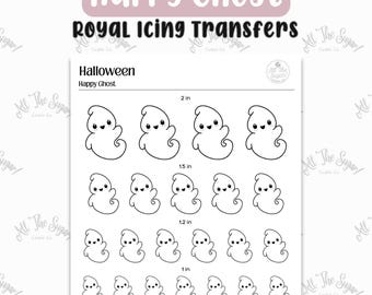 Happy Ghost Royal Icing-transfers