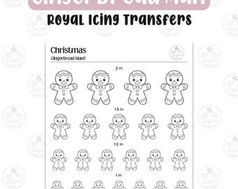 Gingerbread Man Royal Icing Transfers