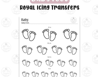 Baby Feet Royal Icing Transfers