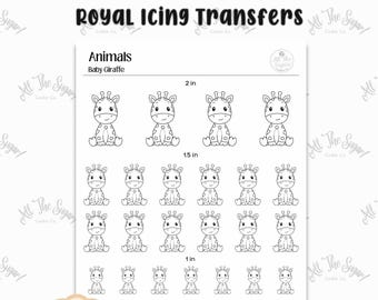 Baby Giraffe Royal Icing Bügelbilder