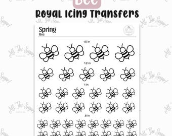 Bee Royal Icing Transfers