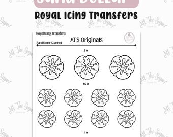 Sand Dollar Royal Icing Bügelbilder