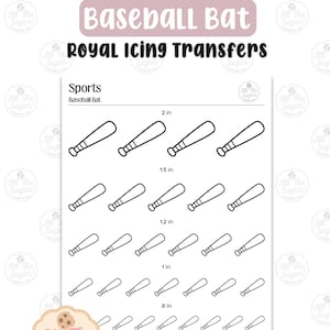 Överföringsmall för basebollträ Royal Icing