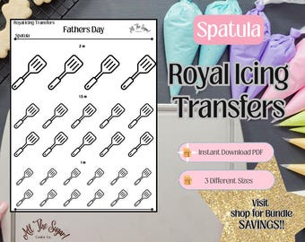 Vaderdag Grillspatel Royal Icing Transfers