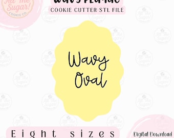 Wellenförmige Oval Cookie Cutter STL-Datei
