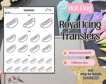 Hotdog-royale glazuurtransfers