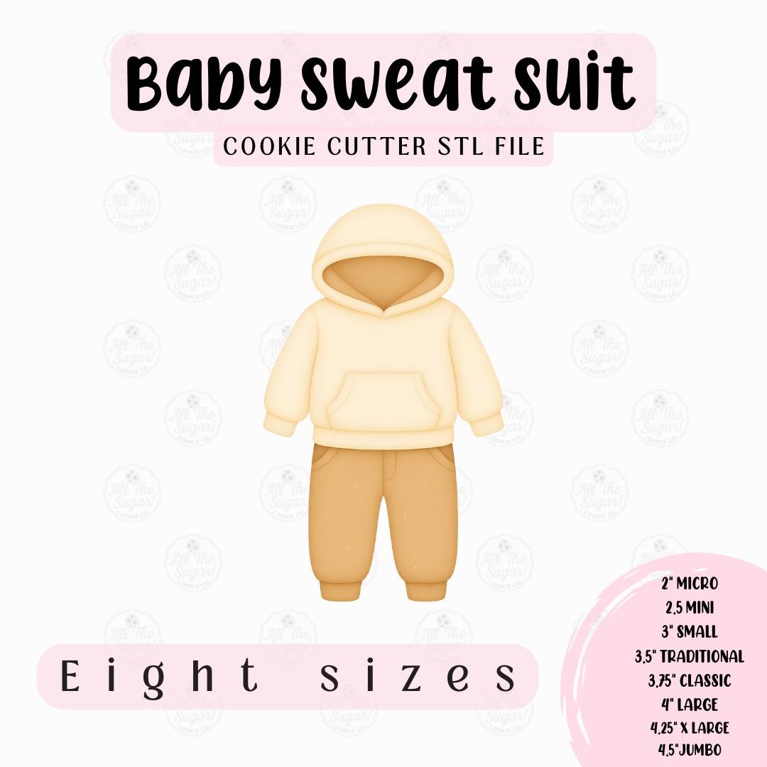 Baby Sweat Suit Cookie Cutter STL File - Etsy