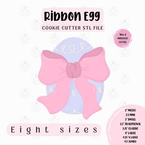 Ribbon Osterei Cookie Cutter STL Datei