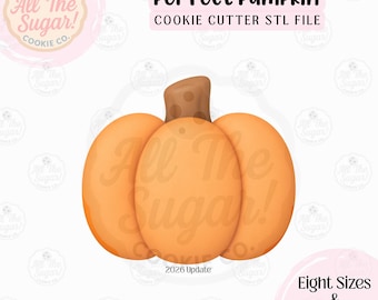Pumpkin Halloween | Fall Cookie Cutter STL and PNG File: 3D Printable Design (Digital Download)