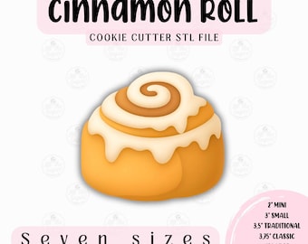 Cinnamon Roll Cookie Cutter STL File
