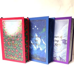 ACOTAR Trilogy by Sarah J. Maas – Hand-Rebound Edition with Painted Cover & Edges