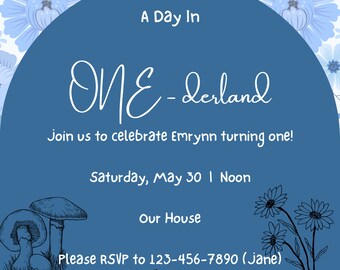 One-derland Birthday Invitation