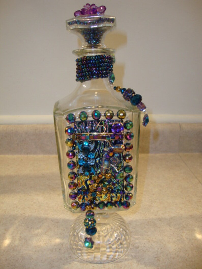 Bath Salts Container With Dichroic Glass Etsy