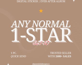 MOGO / Pegatina digital normal de 1 estrella (1 unidad)