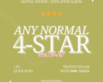 MOGO / Pegatina digital normal de 4 estrellas (1 unidad)