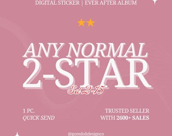 MOGO / Pegatina digital normal de 2 estrellas (1 unidad)