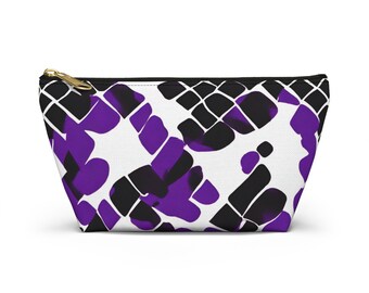 Bolso estampado negro morado