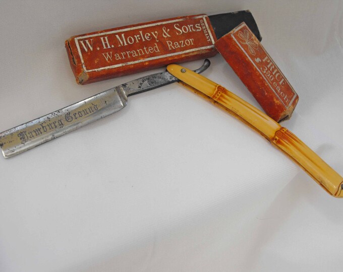 Antique Straight Razor German W.H. Morley & Sons Celluloid Etsy