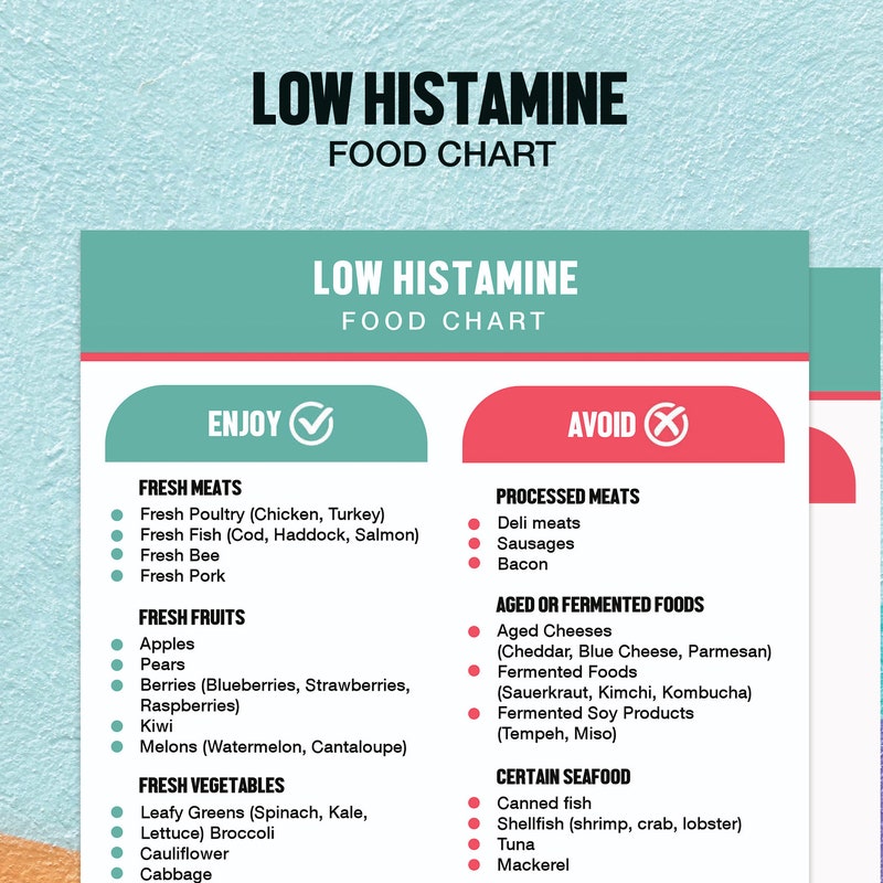 Low Histamine Food List - Etsy