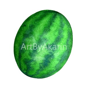 Watercoloพ スイカ PNG および JPG、リアルなスイカ クリップアート セット、個人および商業利用のためのフルーツ クリップアート、手描きの水彩画。