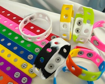 Silicone Bracelets, Croc Charm, 18 cm, 21 cm, Party favor, Cartoon Charm Bracelets