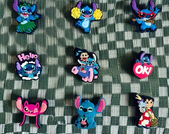 Stitch Shoe Charms Cartoon Charms for Kids Lilo Stitch Angel Characters Charms for Adults