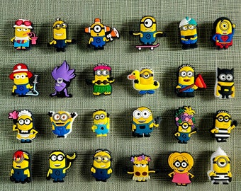 Minion Shoe Charms / Cute Shoe Charms / Shoe Charms for adults / Cartoon Shoe Charm Bundle /Party Favor