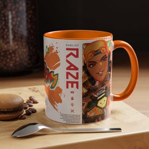 VALORANT RAZE Coffee Mug 11oz | Cute Coffee Cup | Gift For Gamers | Raze Main Merch | Printed Ceramic Mug