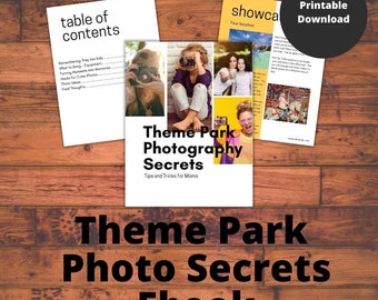 Theme Park Photo Secrets for Moms, Vacation Photo Tips, Ebook for Moms, Photo Tips for Moms, Instant Download PDF