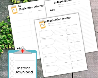 Medicine Tracker, Medicine Log, Medication Tracker, Medication Log