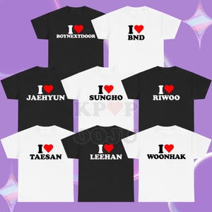 Ich Herz boynextdoor BND Version unisex kpop T-Shirt Liebe meme Konzert benutzerdefinierte onedoor Fan Geschenk