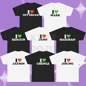 I heart nct dream member version unisex kpop t-shirt love meme concert nctzen fan gift