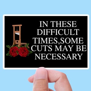Guillotine Bumper Sticker: French Revolution Anti-Capitalist Decal