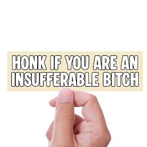 Insufferable Bitch Bumper Sticker - Cursed Meme Stickers for Car - Funny Car Sticker Decal for Bumper - Cute Car Decor