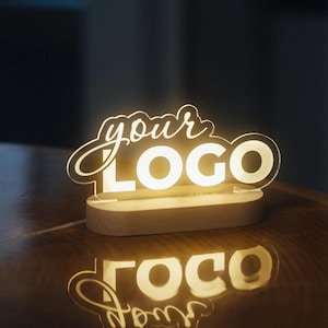 Brand Logo Table Light, Business Corporate Gifts Night Lamp, Business Logo Night Light, Logo Sign, Custom Logo Light Lamp, Logo RGB Light
